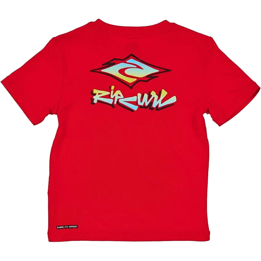Rip Curl Colete De Lycra De Manga Curta Diamond Fade Para Criança WLYYBO - Red